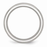 Sophia Jewelers Polished Stainless Steel April Birthstone Ring with White CZ Stone